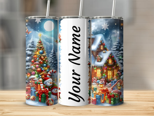 Festive Christmas Personalized Tumbler for Holiday Cheer