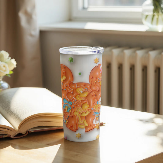 Cute Cartoon Animal Design Printed Tumbler for Drinks