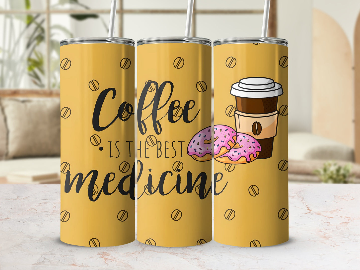Coffee Is The Best Medicine Travel Tumbler Cup