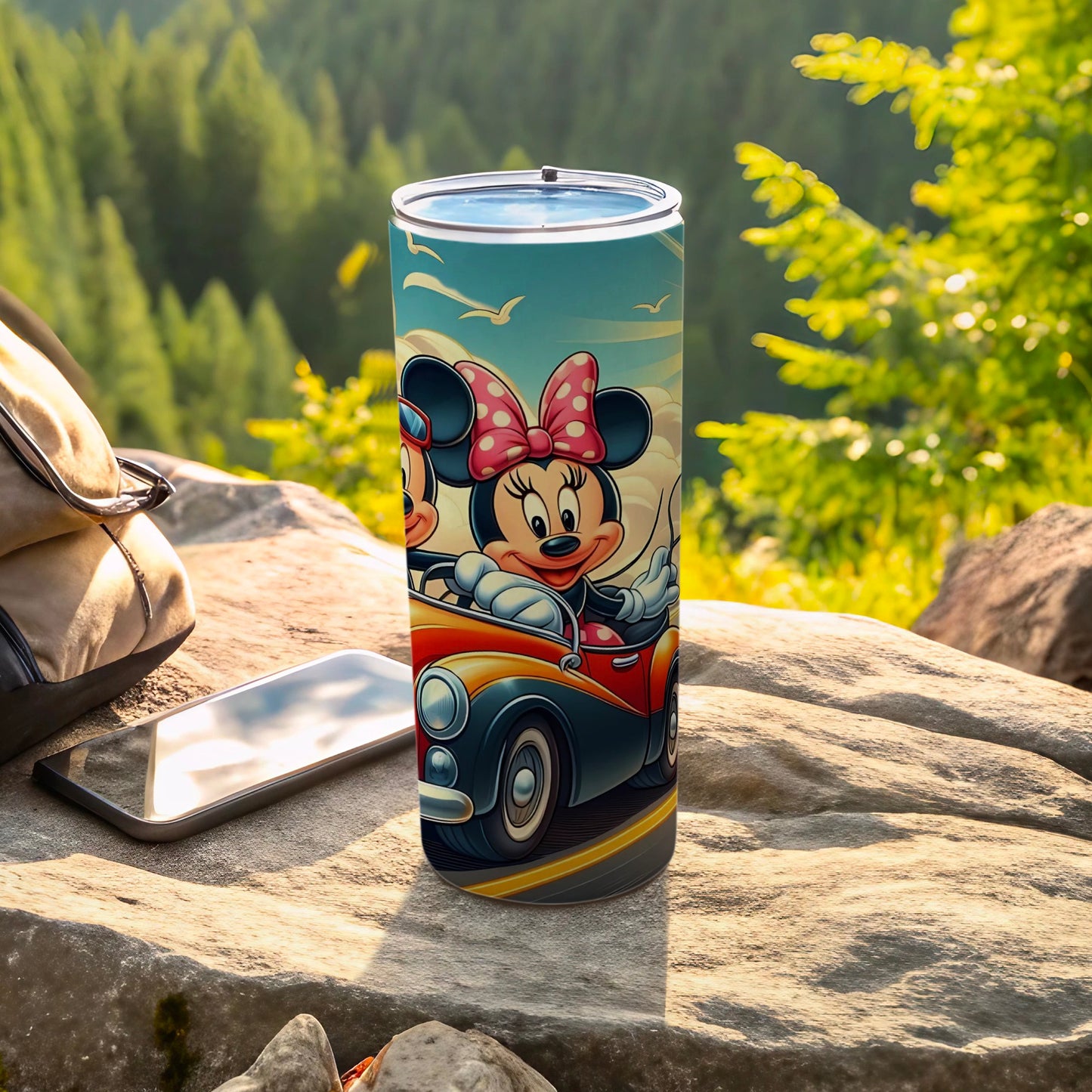 Minnie Mouse and Car Travel Adventure Tumbler