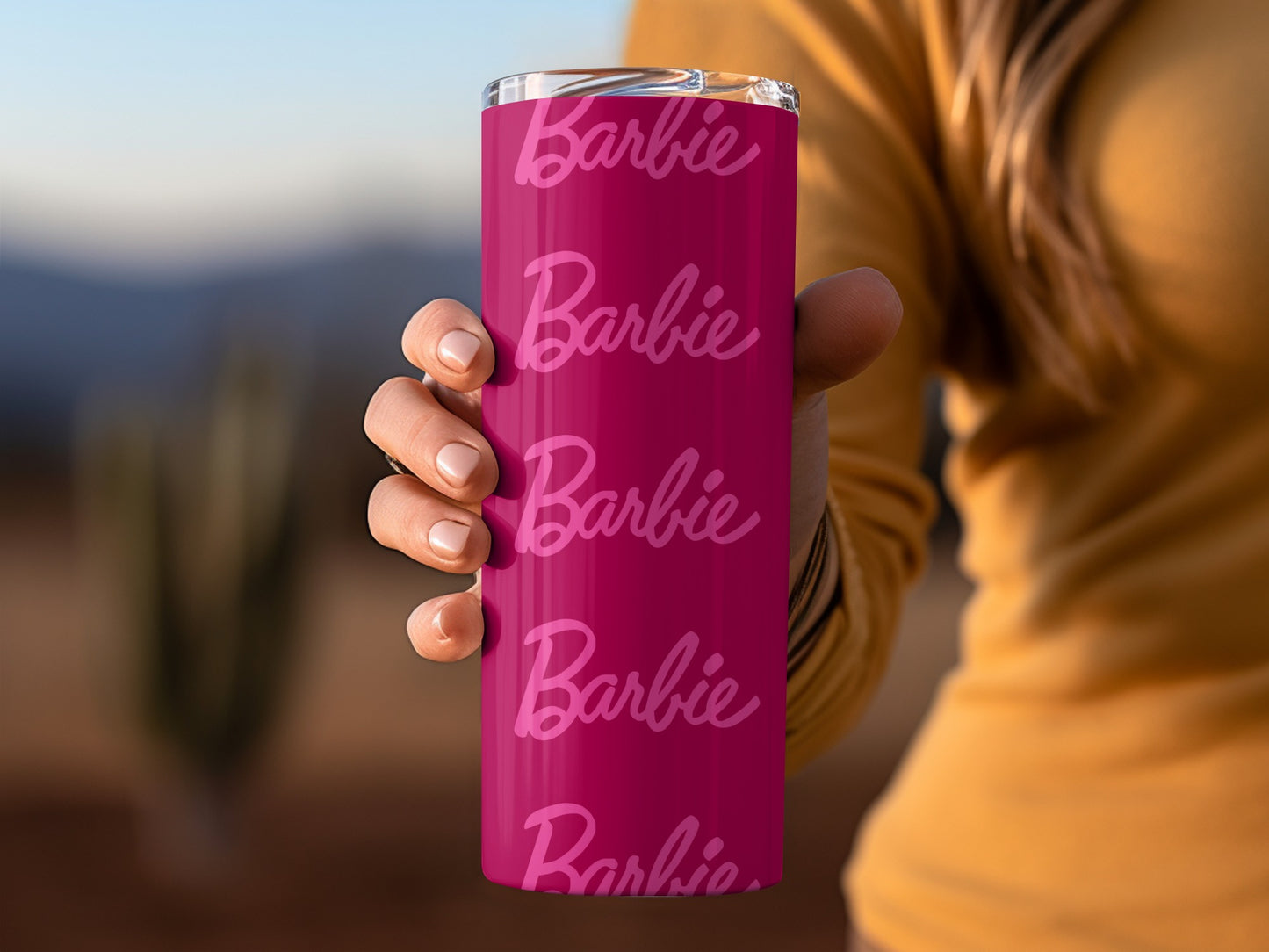 Barbie Themed Pattern Design for Unique Drinkware Tumblers