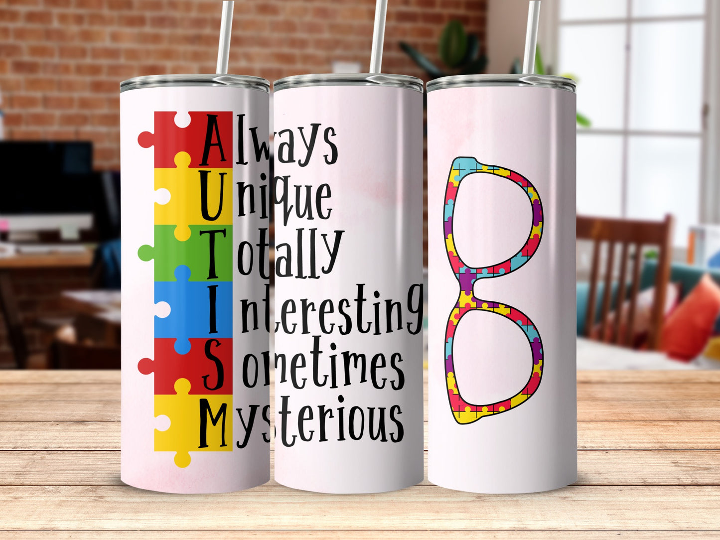 Always Unique Autism Awareness Tumbler Product