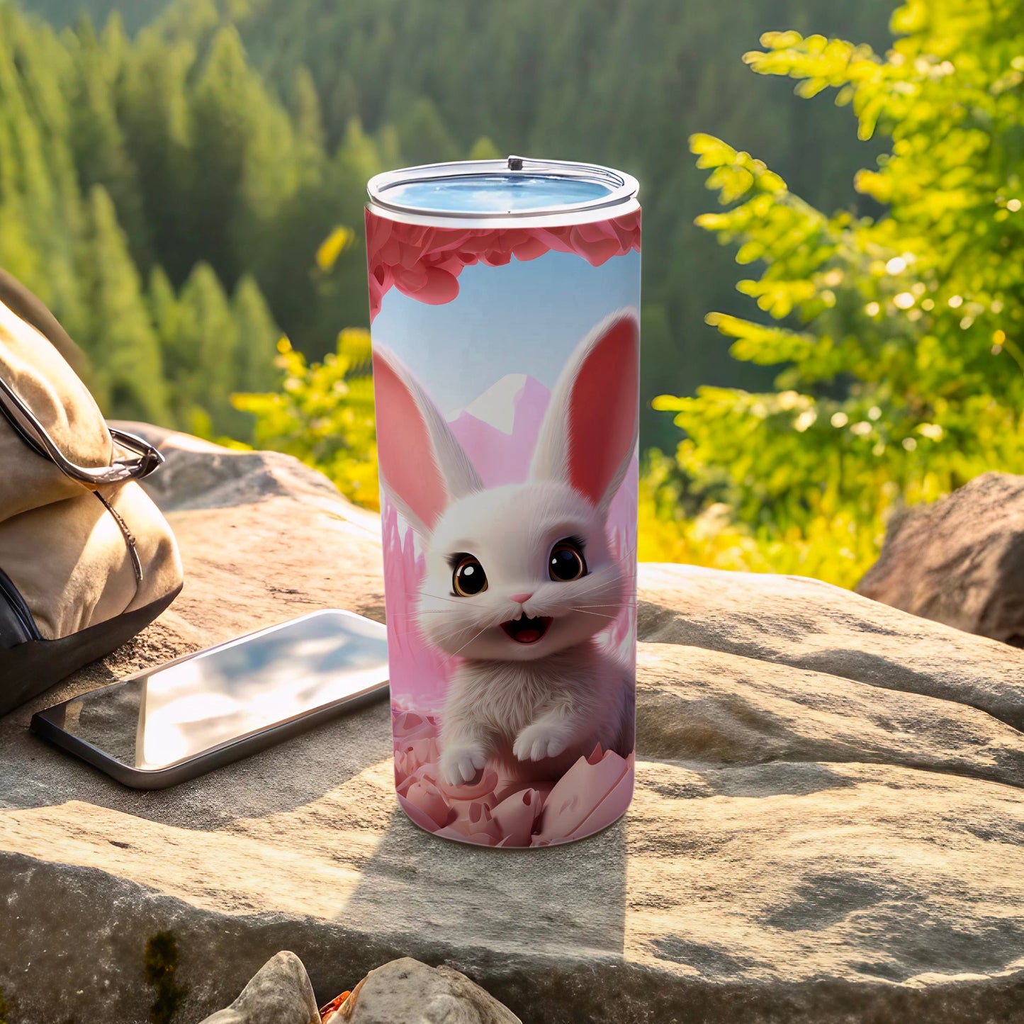 Cute Bunny Insulated Tumbler for Outdoor Adventures
