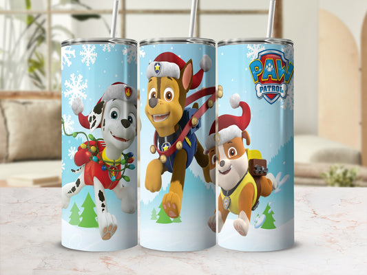 Paw Patrol Christmas Themed Kids Tumbler