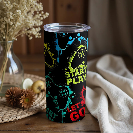 Vibrant Gaming Themed Insulated Tumbler Cup