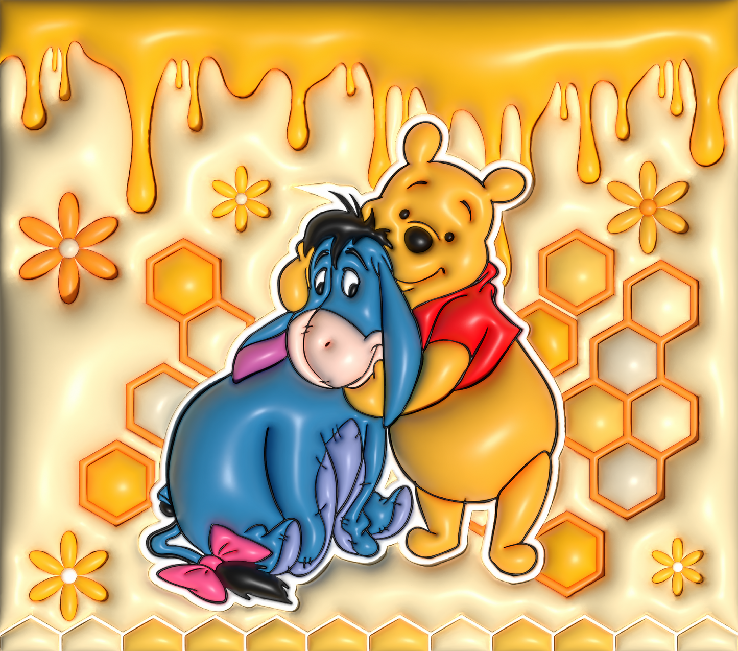 Eeyore and Pooh tumbler