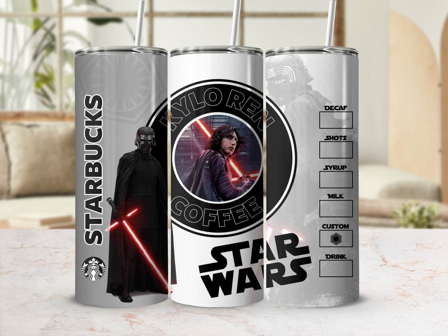 Custom Starbucks Kylo Ren Star Wars Drinkware Tumbler