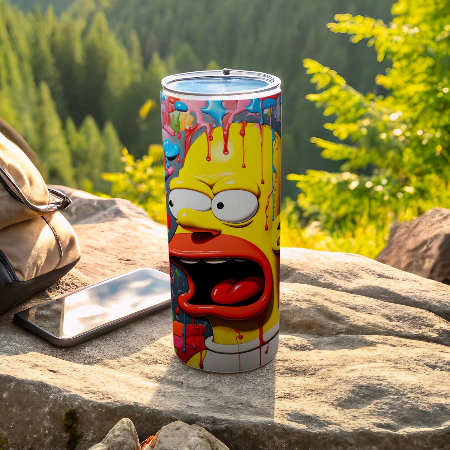 Colorful Abstract Character Design Insulated Travel Cup