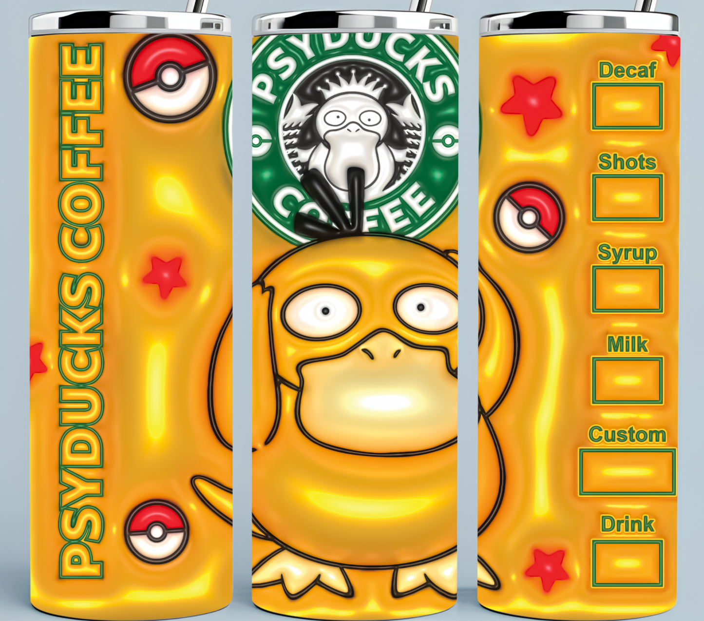 Psyduck Starbucks Coffee tumbler