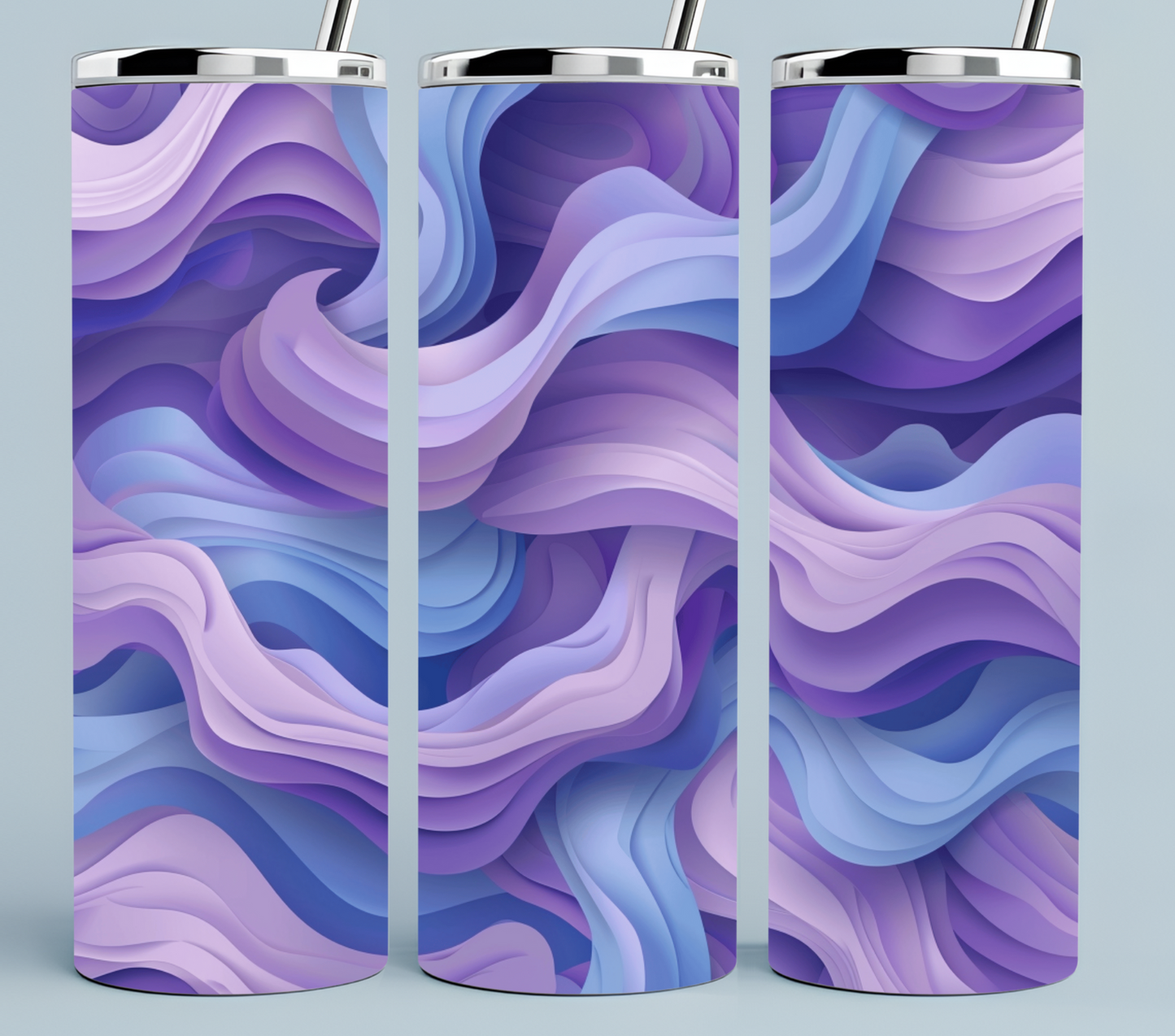 Purple Shades, Lilac, light blue Swirl tumbler