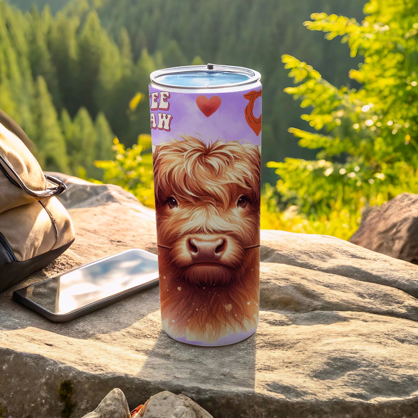 Highland Cow Art Design Stainless Steel Insulated Tumbler