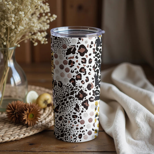 Stylish Leopard Print Stainless Steel Tumbler