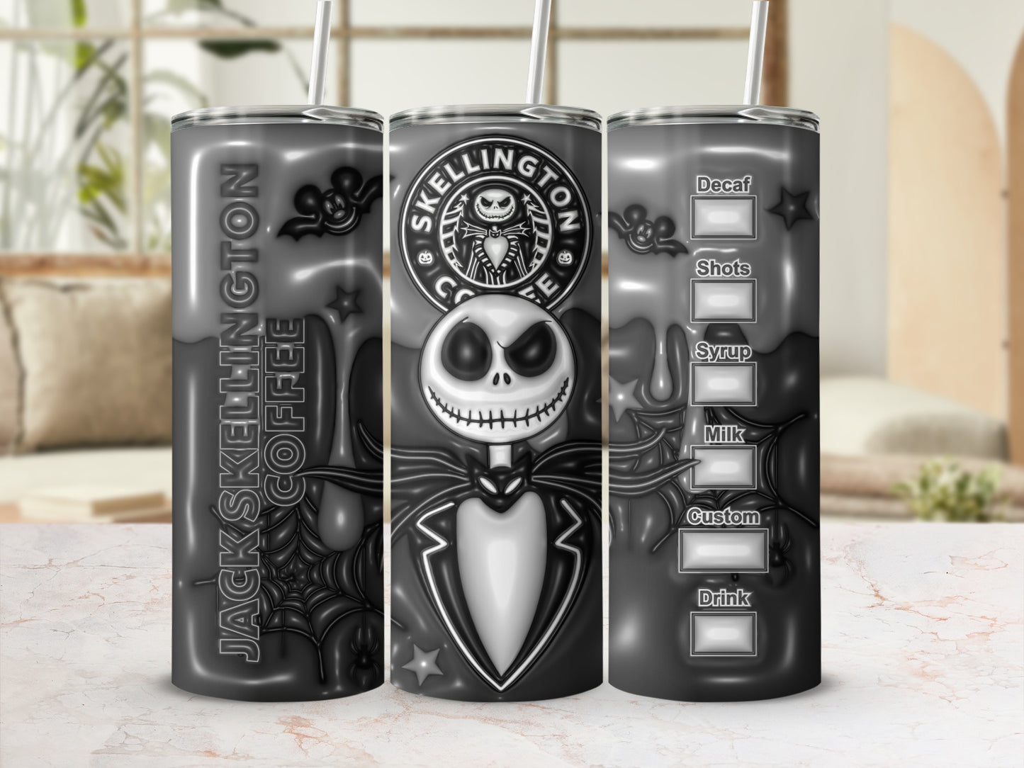 Jack Skellington Coffee Customizable Drink Container