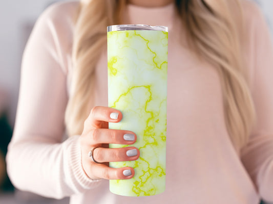 Yellow Marble Veins Design Perfect Gift Idea Tumblers