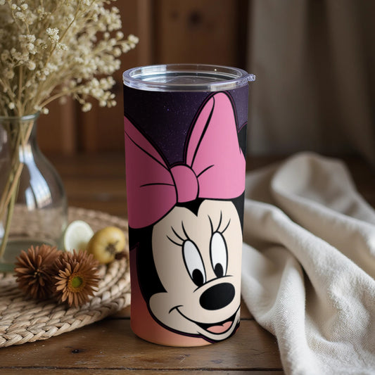Minnie Mouse Tumbler Cup with Pink Bow Design