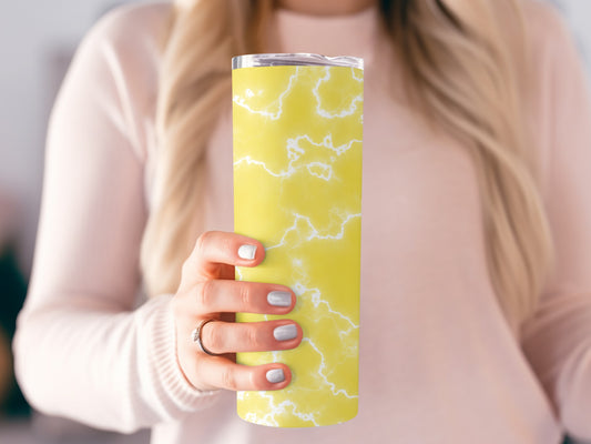 Yellow Electricity Bolts Seamless Pattern Texture Tumblers