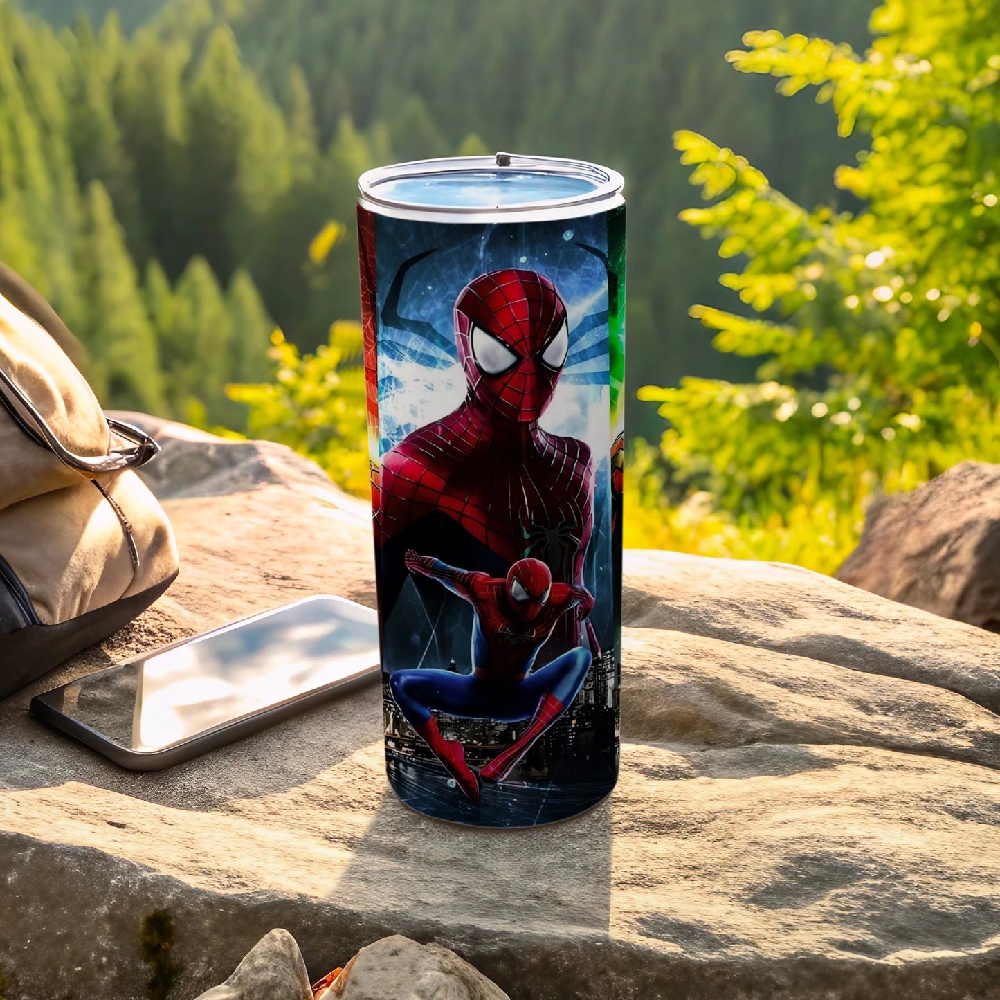 Spiderman Double Image Stainless Steel Tumbler