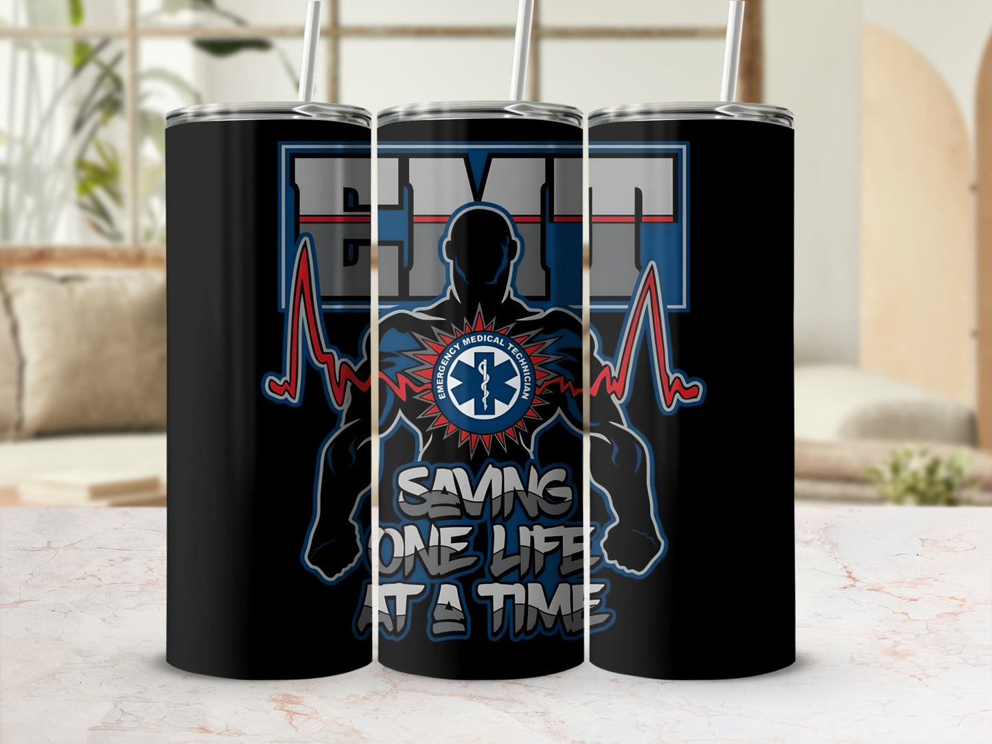 EMT Saving One Life At A Time Tumbler Cup