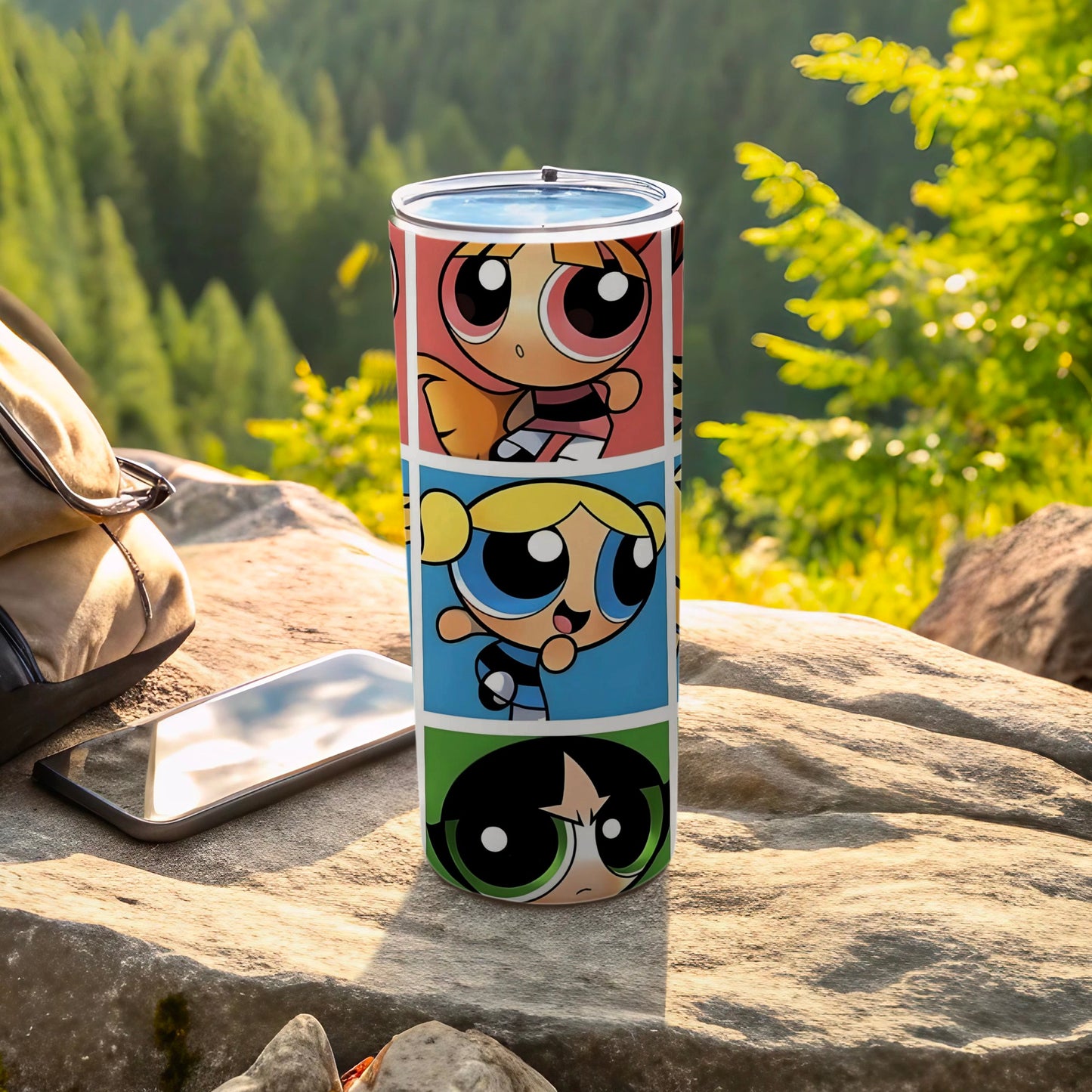 Colorful Tumbler Featuring Iconic Cartoon Characters