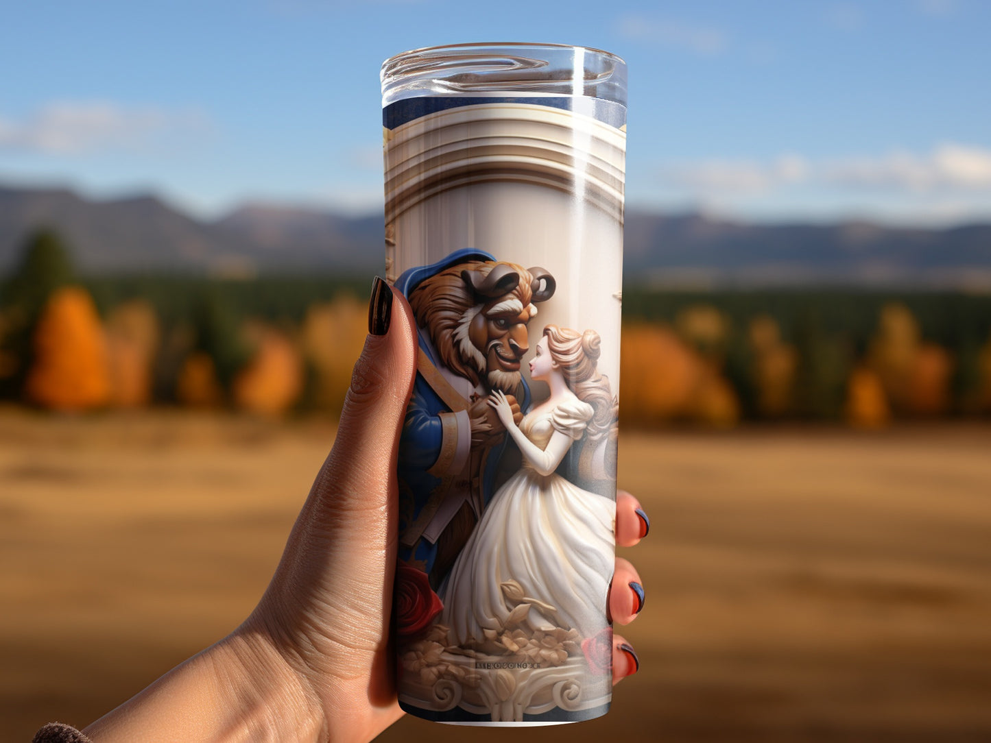 Beauty and the Beast Enchanting Artwork Tumbler