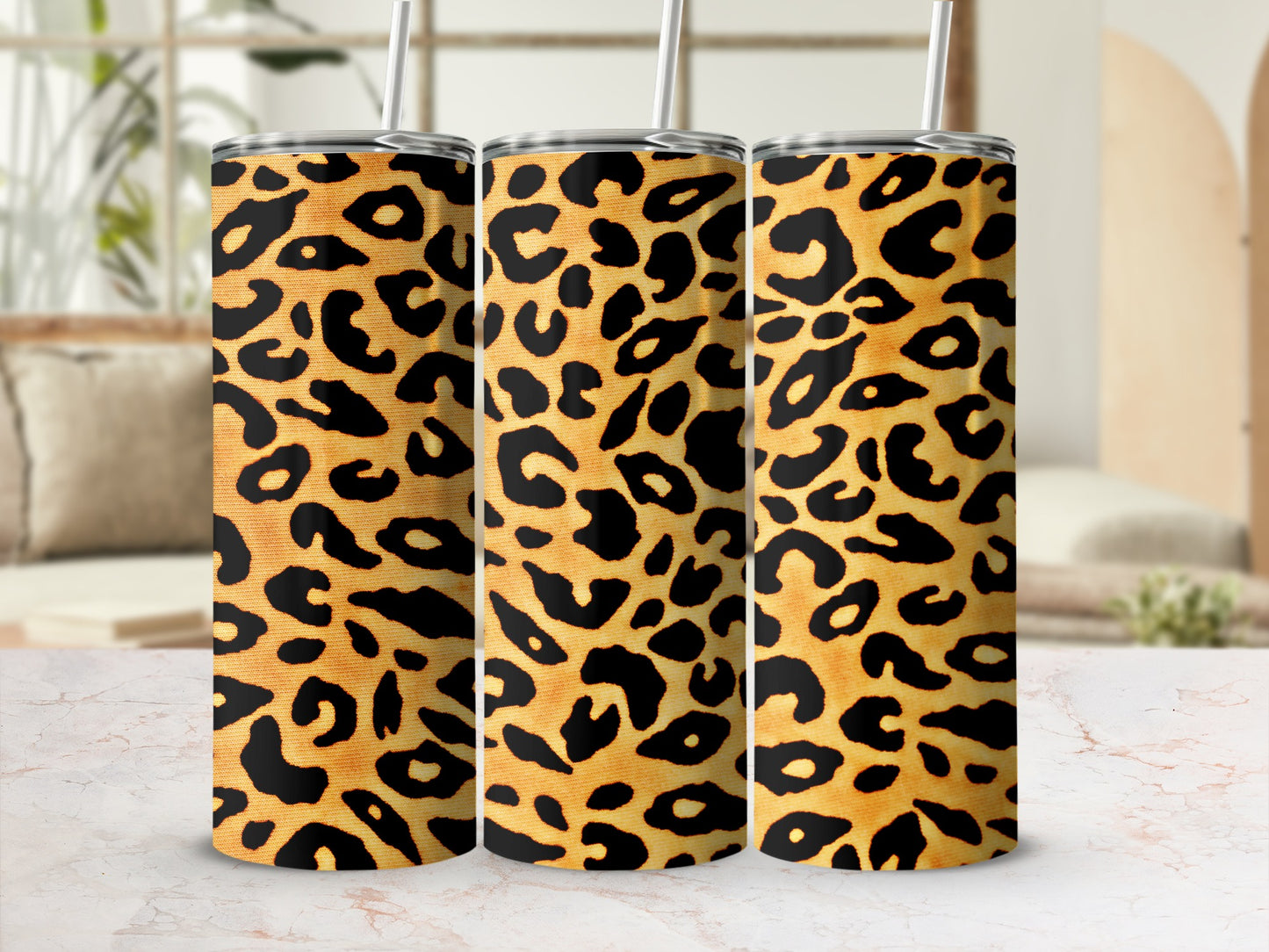 Stylish Leopard Print Insulated Tumbler product
