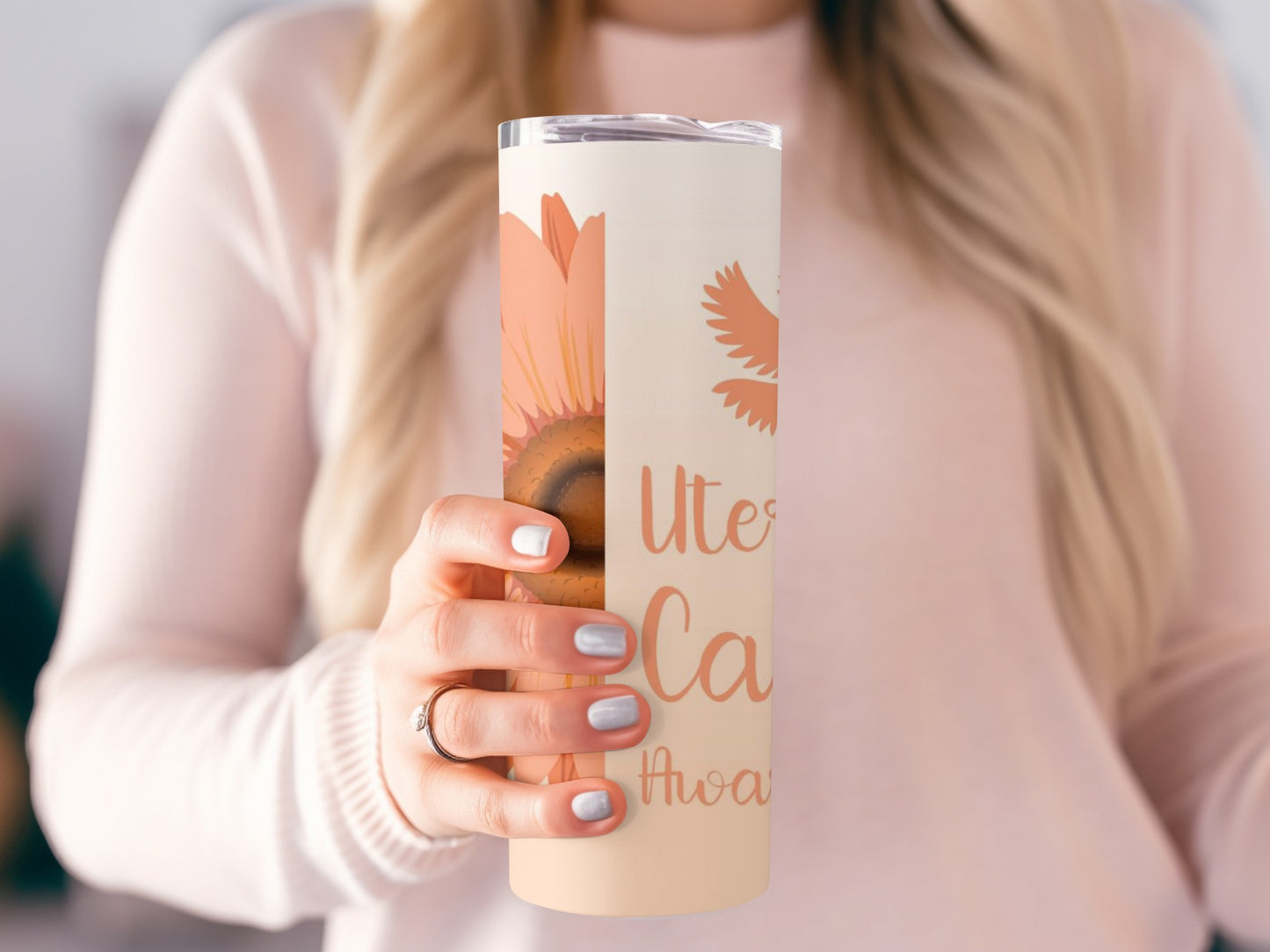 Inspirational Sunflower and Quote Tumbler Design