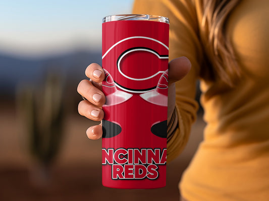 Cincinnati Reds Helmets Logo For Baseball Team Tumblers