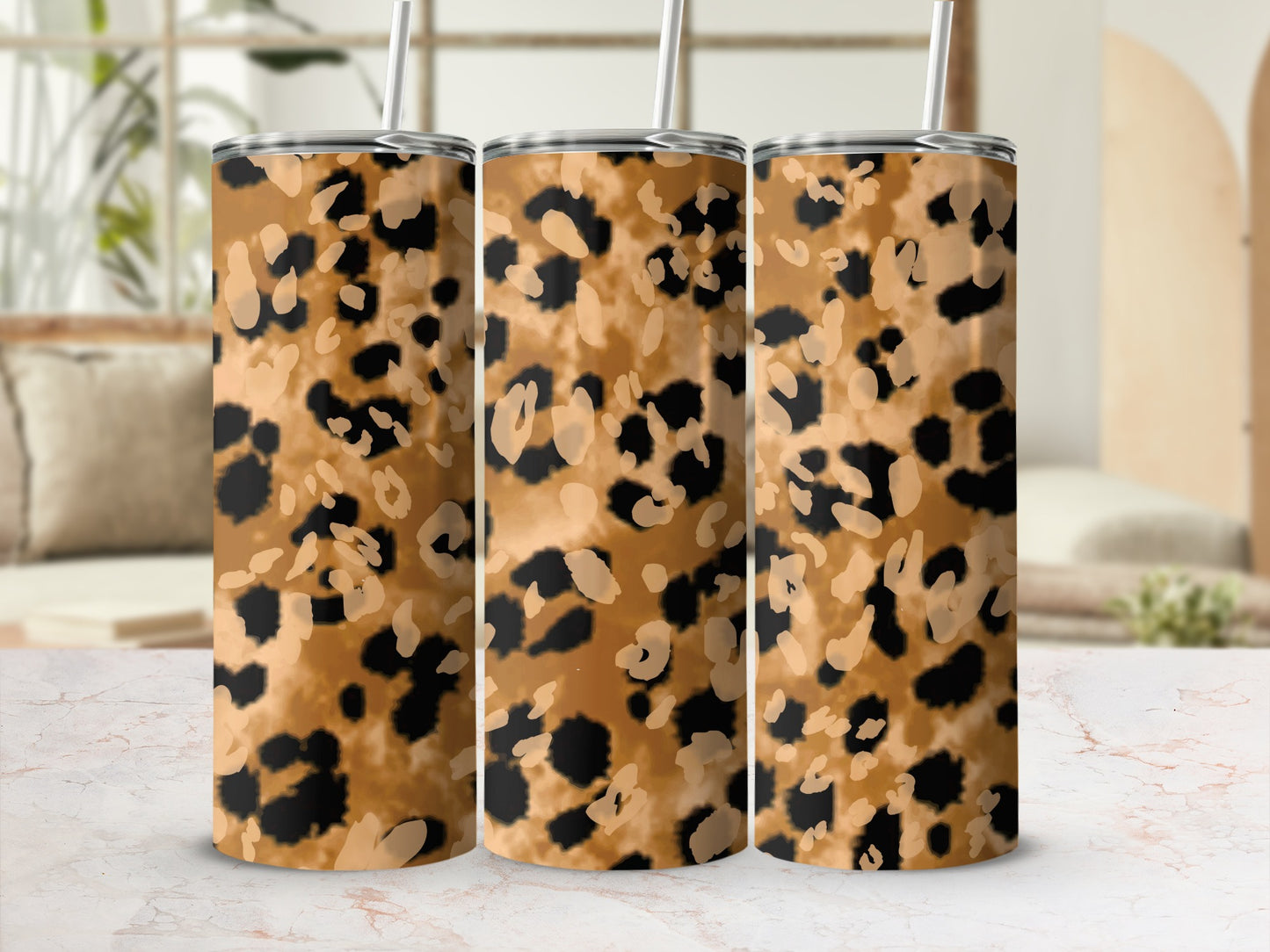 Trendy Leopard Print Insulated Tumbler for Stylish Hydration