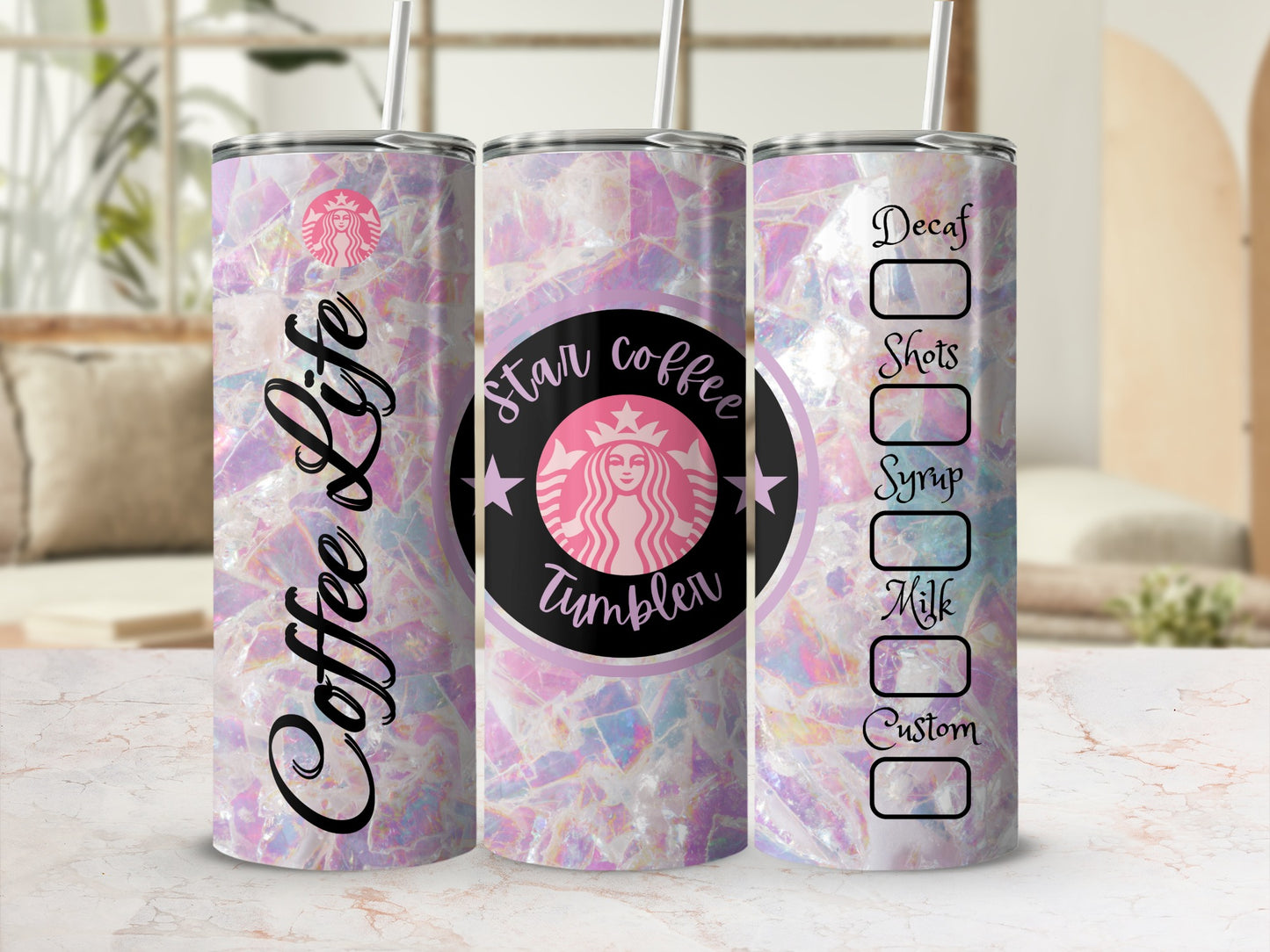 Star Coffee Life Customizable Tumblers for Coffee Lovers