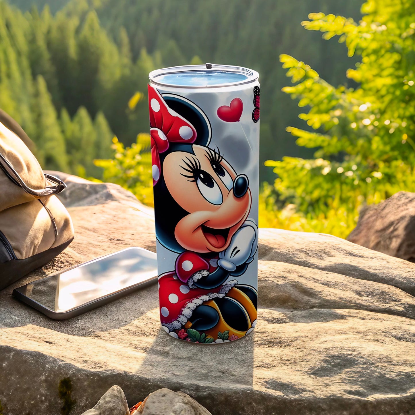 Adorable Minnie Mouse Heart-Styled Vacuum Insulated Tumbler