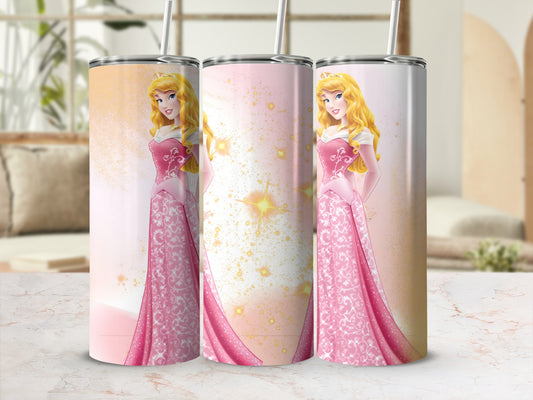 Princess Design Insulated Tumbler with Straw