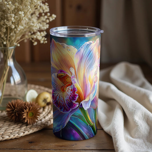 Vibrant Floral Art Double Wall Insulated Tumbler