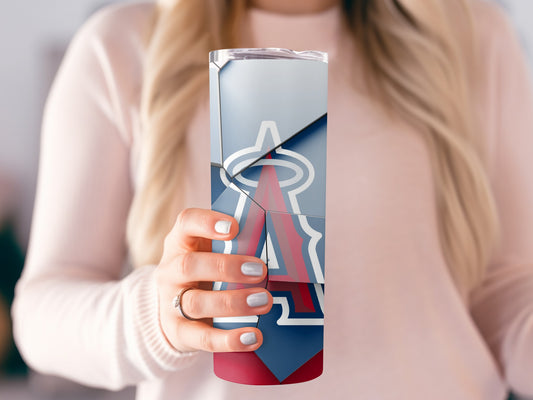 Angels Mosaic Design Los Angeles Baseball Team Tumblers