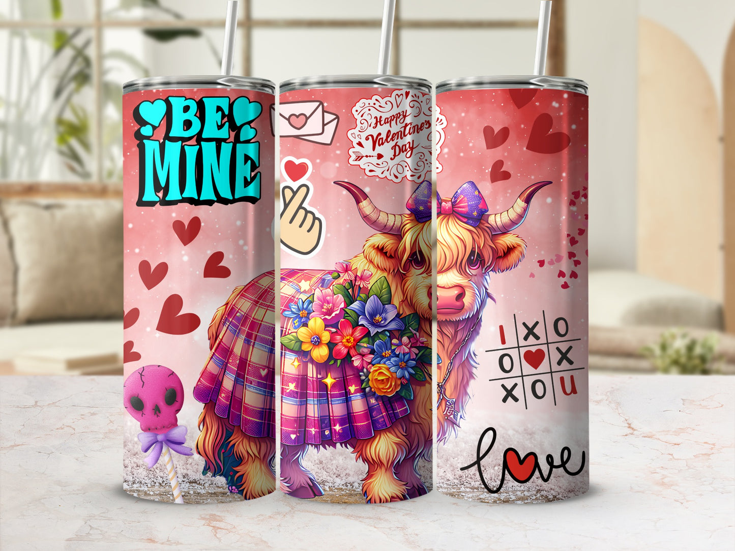 Highland Cow Valentine's Day Tumbler Collection