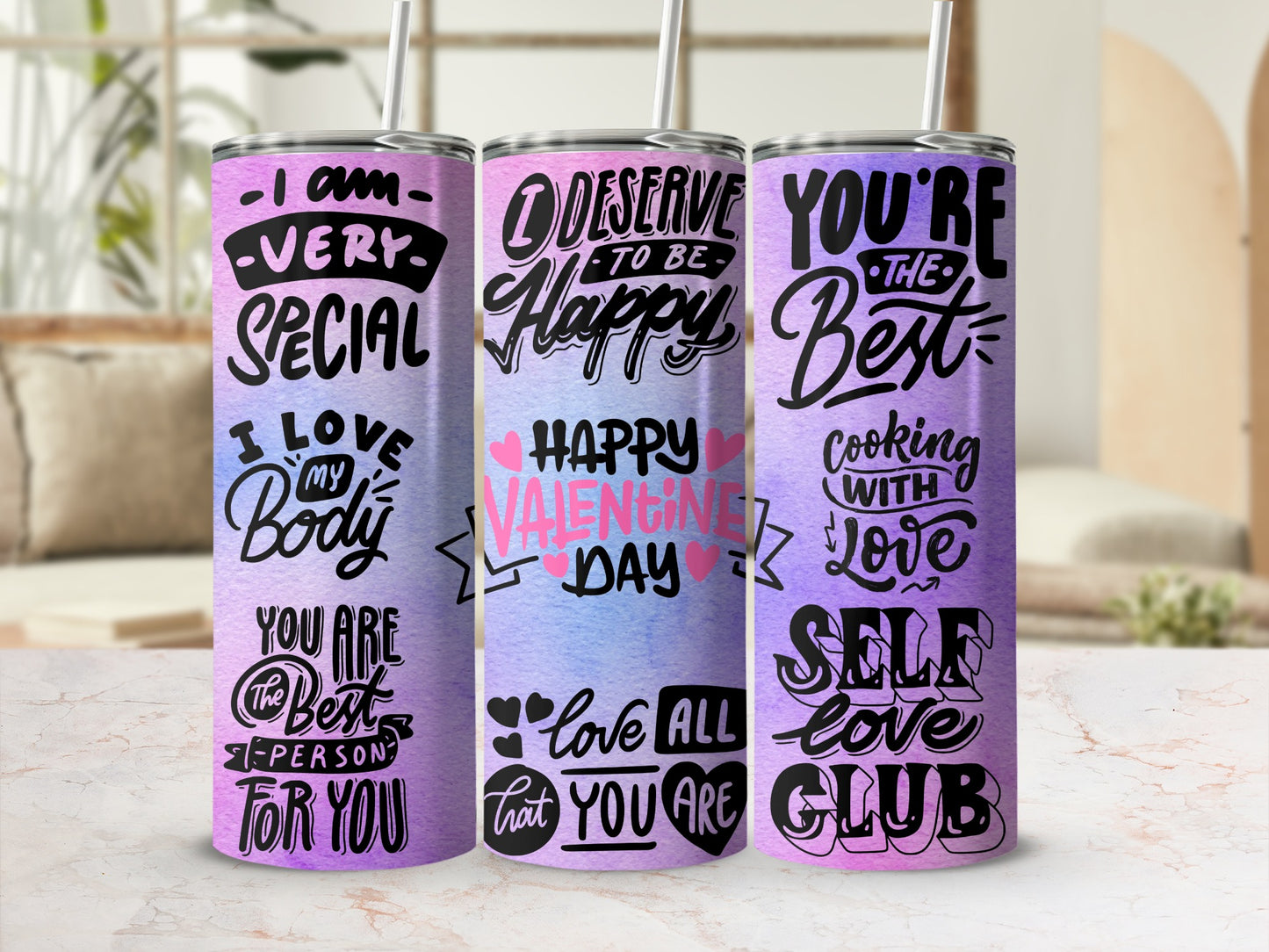 Motivational and Love Quotes Insulated Tumbler
