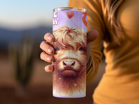 Adorable Highland Cow Art Insulated Tumbler Drinkware