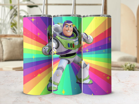 Rainbow Space Hero Character Themed Beverage Tumbler