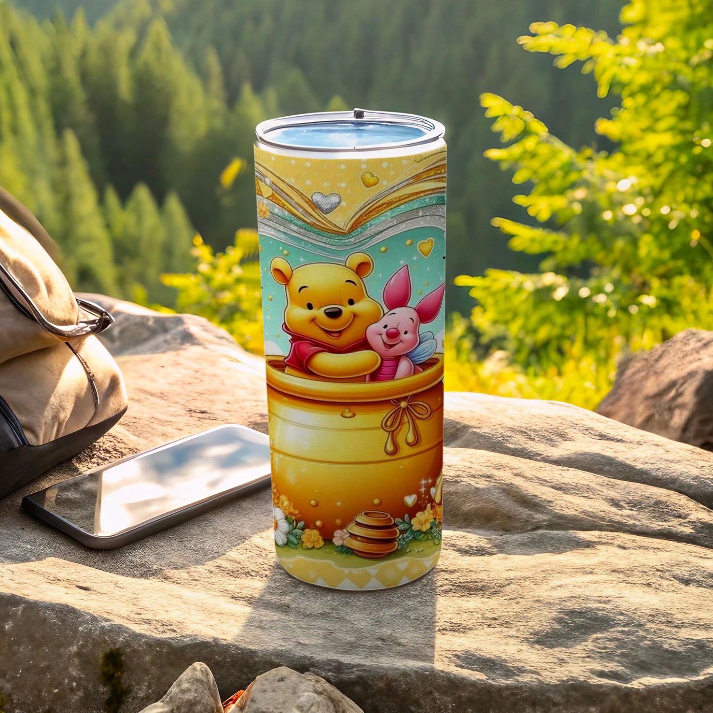 Adorable Winnie the Pooh and Piglet Tumbler Cup