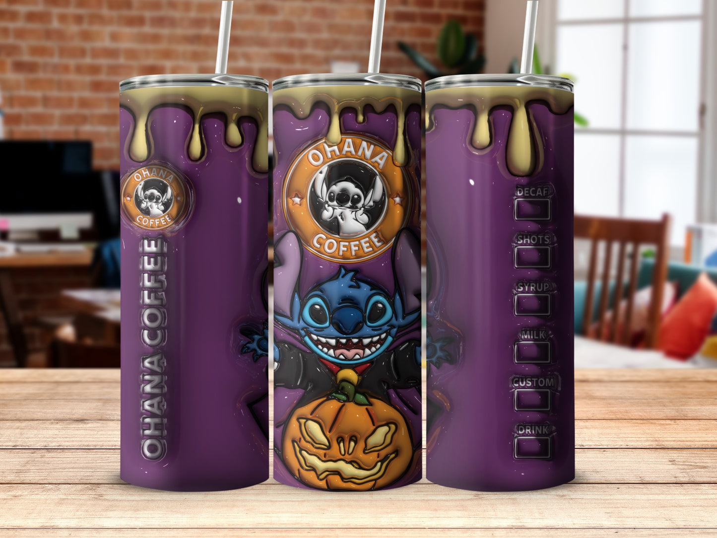 Ohana Coffee Disney Stitch Halloween Tumbler