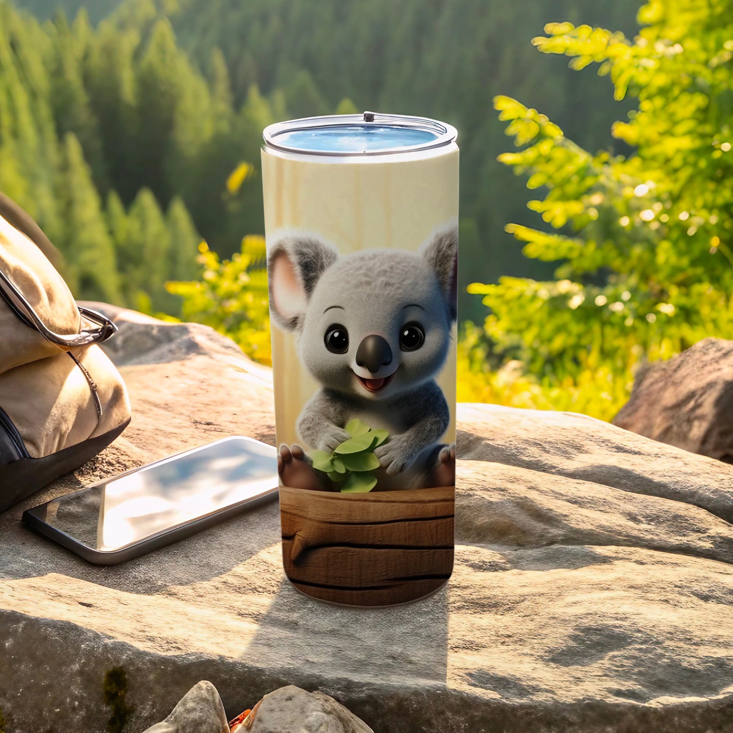 Adorable Koala Design Tumbler for Outdoor Adventures