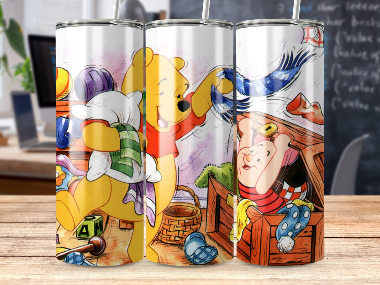 Colorful Cartoon Characters Scene on Tumbler