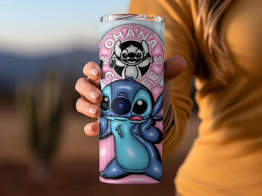 Cute Ohana Coffee Cartoon Tumbler for Fans and Collectors