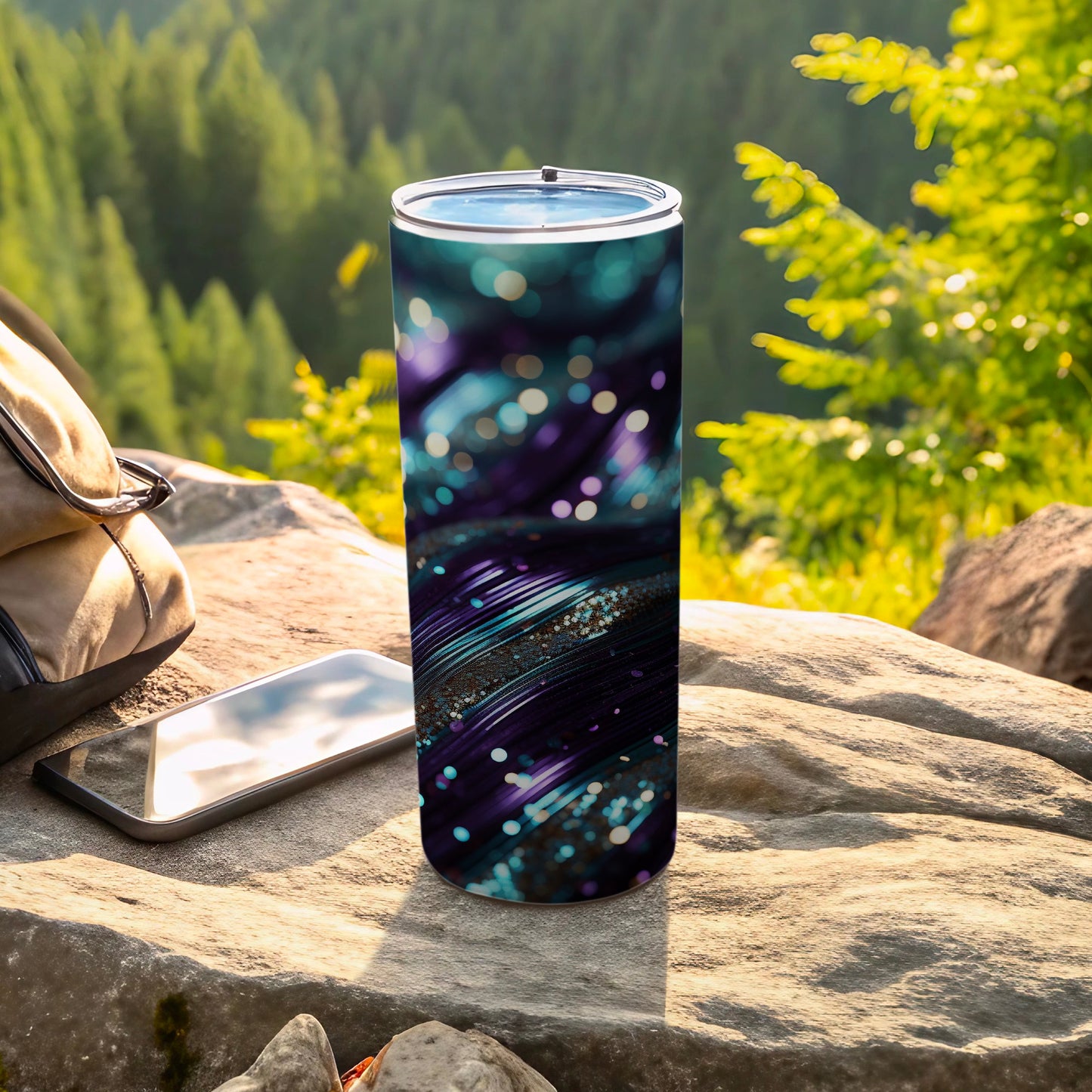 Cosmic Galaxy Abstract Bokeh Swirls Tumbler product type