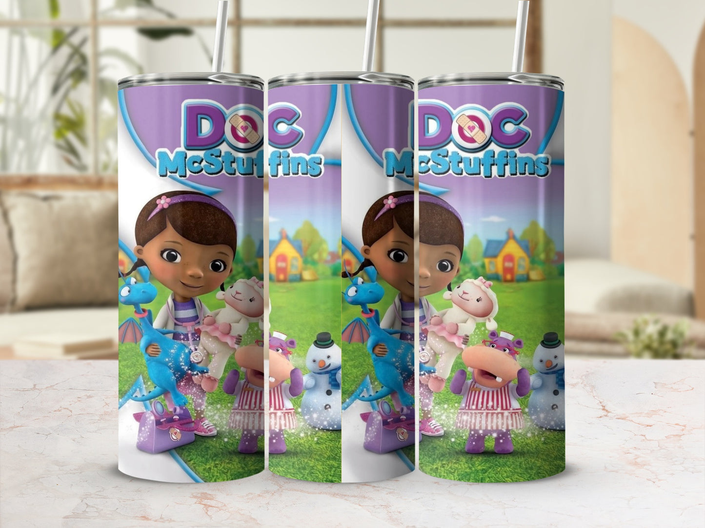 Doc McStuffins Tumbler Cup 20oz Large Kids Drinking Flask