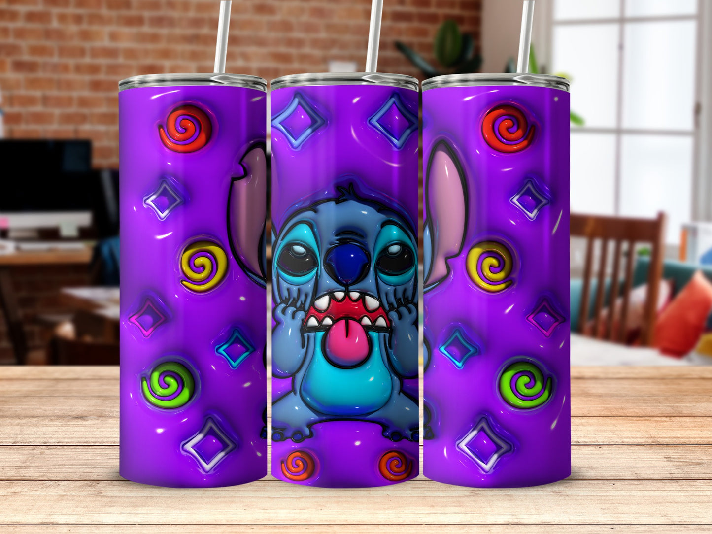Cute Character With Colorful Designs Tumbler