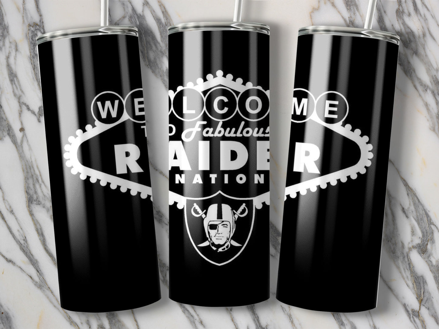 Welcome To Fabulous Raider Nation Black Background Tumblers