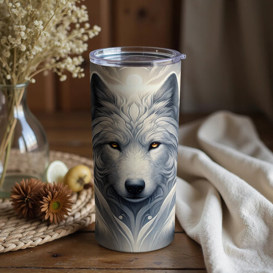 Wolf Face Stainless Steel Tumbler Insulated Cup
