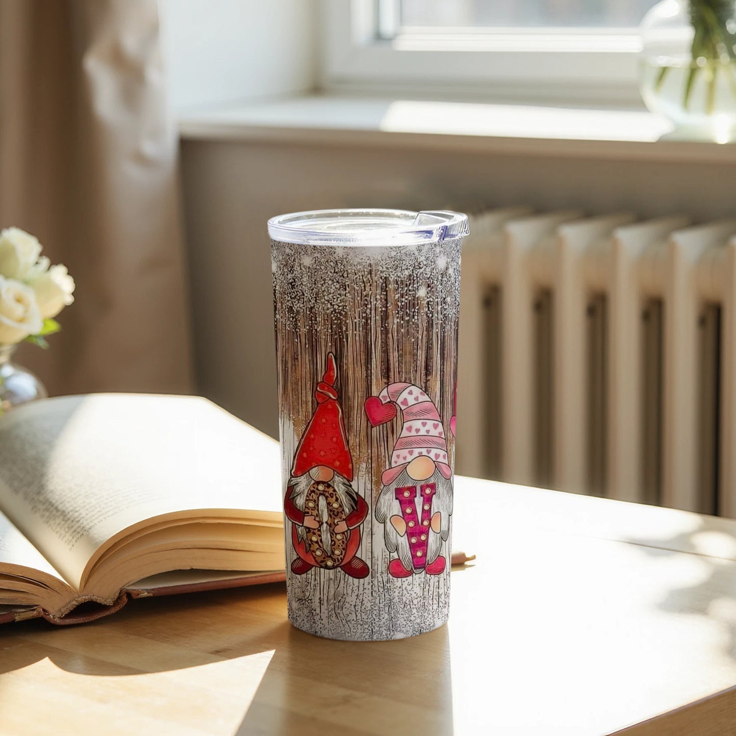 Festive Gnome Double Wall Insulated Tumbler