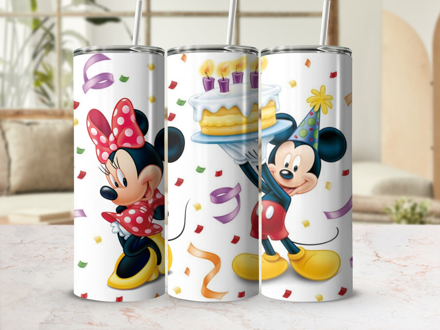 Mickey Minnie Birthday Celebration Tumbler