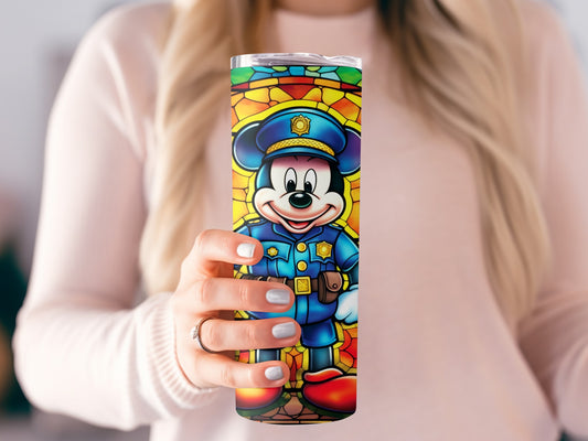 Colorful Cartoon Police Character Design Tumbler
